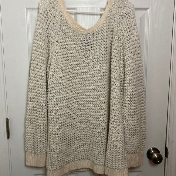 NWOT Lane Bryant Sparkly Crochet Sweater - Picture 1 of 4